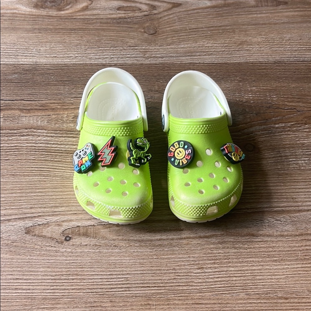 Little Kids size 10 Glow in the Dark Crocs